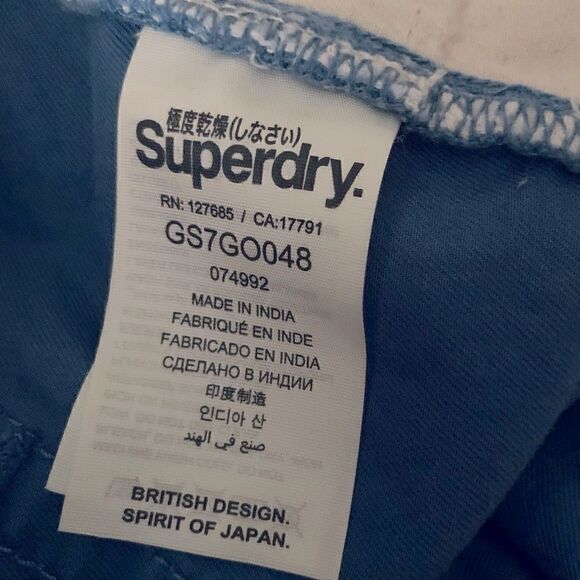 SUPERDRY Company Commdity Edition Blue Mid-Rise Skinny Jeans Size XS - Picture 10 of 10